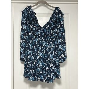 Abercrombie & Fitch, Women's Floral Dress, Navy‎ & White, Size XS Petite